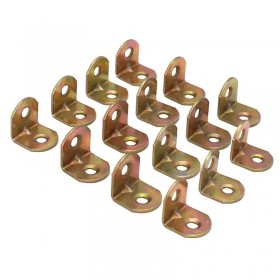 아이베란다 꺽쇠 평철 연결 철물 브라켓 라운드 천연 18x20x20mm 15개 FD